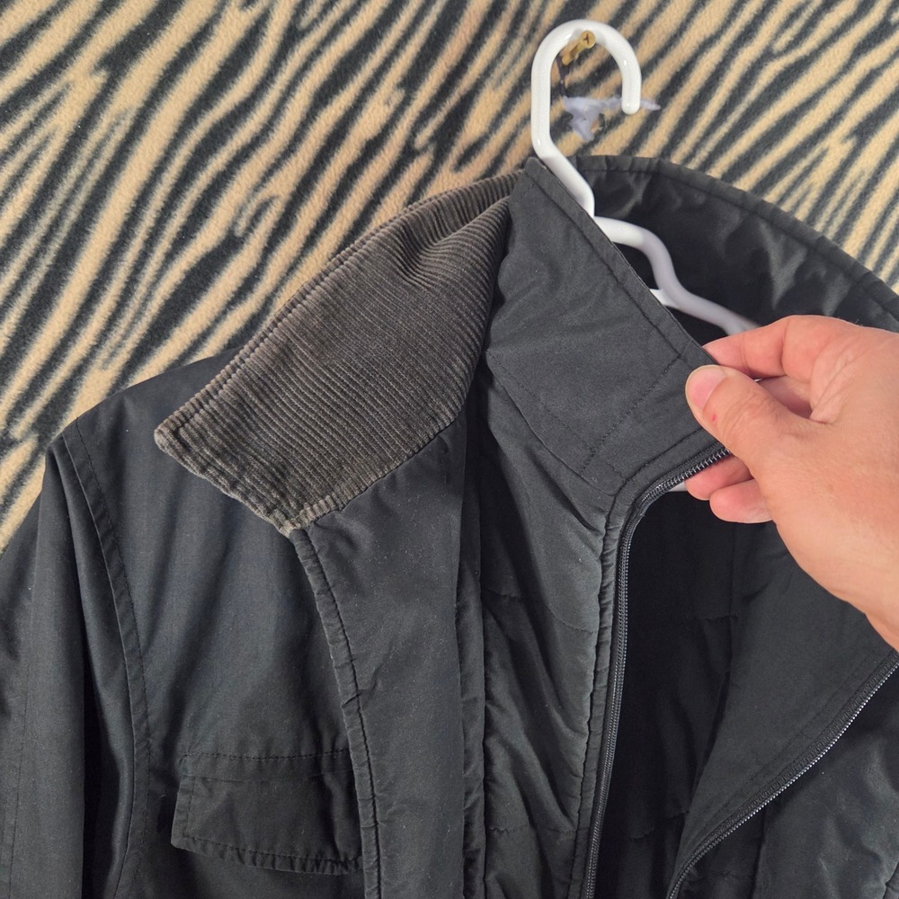 Late 90s VTG Y2K Christian Lacroix Homme Utility Field Jacket Corduroy Black XL - Picture 8 of 10